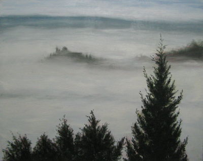 Forcoli in mist
Oil on canvas
