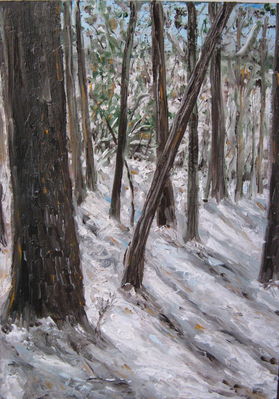 Trees in Snow, Winterthur
Oil on canvas
