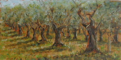 Olive grove
Oil on panel
