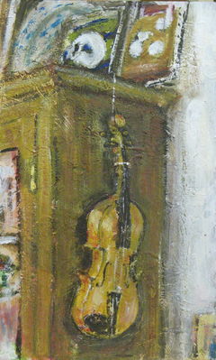Still life with violin at Paretaio
Oil on canvas
