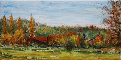 Binzenloo, Autumn
Oil on canvas, 30x15cm
Keywords: Binzenloo, Winterthur, Switzerland.